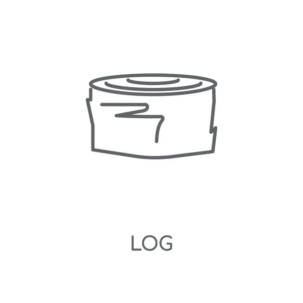 Ícone Linear Log Design Símbolo Traço Conceito Log Elementos Gráficos —  Vetores de Stock