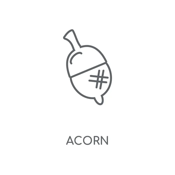 Acorn linear icon. Acorn concept stroke symbol design. Thin graphic elements vector illustration, outline pattern on a white background, eps 10.