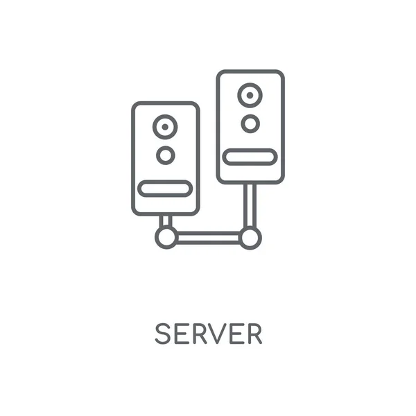 Server Lineares Symbol Server Konzept Strich Symbol Design Dünne Grafische — Stockvektor