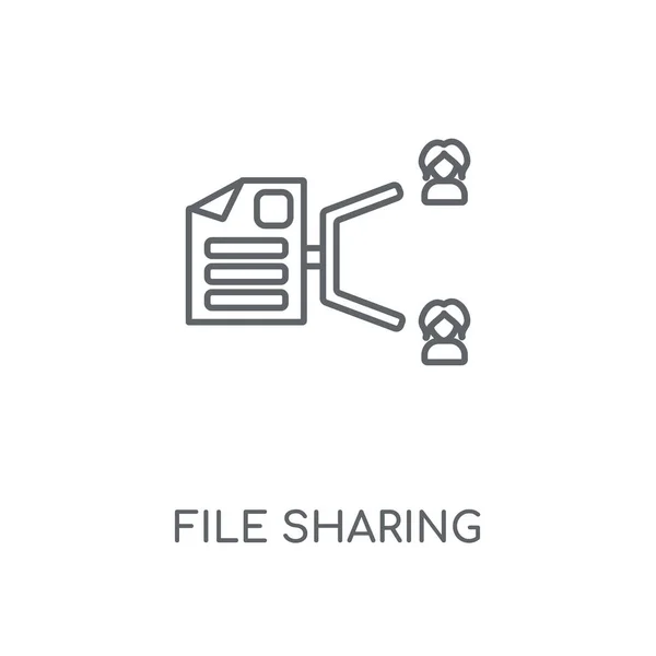 Lineares Symbol Für Den Dateiaustausch File Sharing Konzept Design Von — Stockvektor