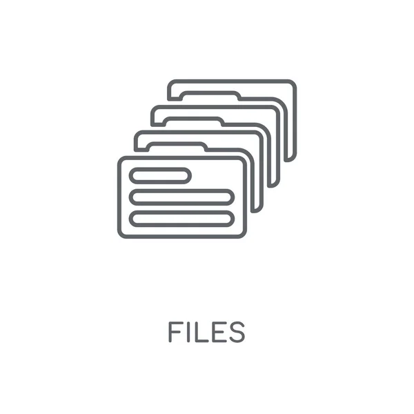 Файлы Значком Концептуальный Дизайн Символов Штрихов Файлов Тонкие Графические Элементы — стоковый вектор