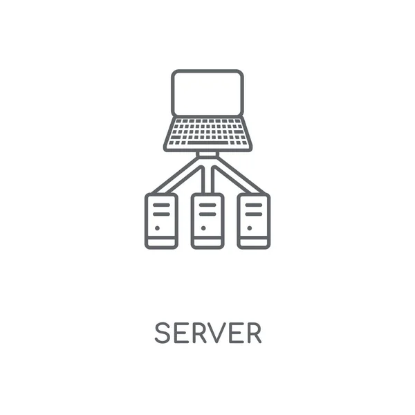 Server Lineares Symbol Server Konzept Strich Symbol Design Dünne Grafische — Stockvektor