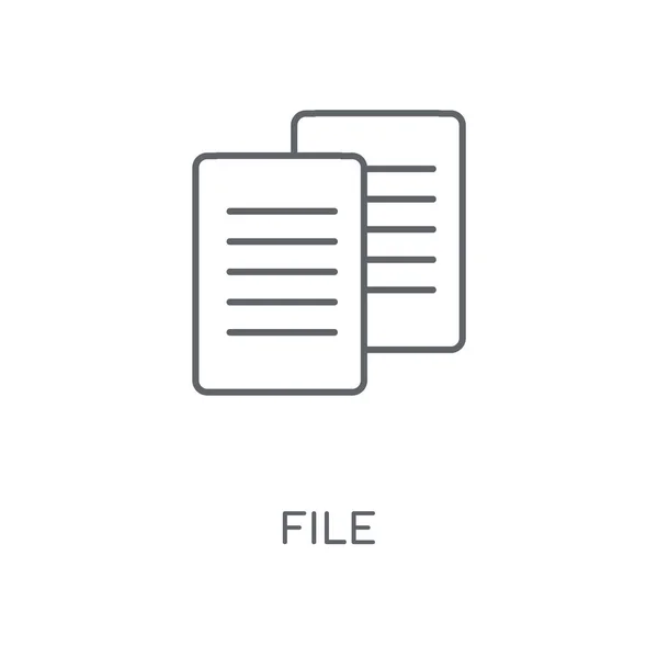 Ícone Linear Arquivo Projeto Símbolo Curso Conceito Arquivo Elementos Gráficos —  Vetores de Stock