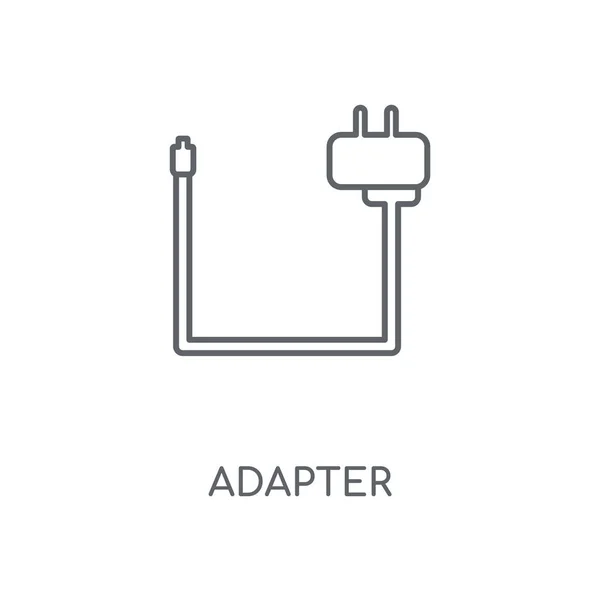 Adapter Lineares Symbol Adapterkonzept Strich Symbol Design Dünne Grafische Elemente — Stockvektor