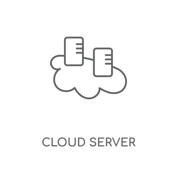 Icono Lineal Del Servidor Cloud Diseño Símbolo Trazo Concepto Servidor — Archivo Imágenes Vectoriales