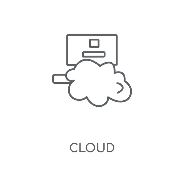 Lineární Ikona Cloudu Cloud Koncept Tahu Symbol Design Tenké Grafické — Stockový vektor