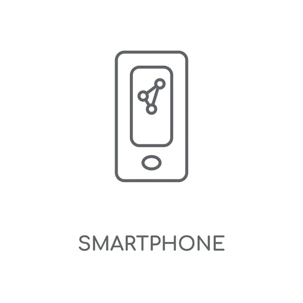 Icono Lineal Smartphone Concepto Smartphone Diseño Símbolo Carrera Elementos Gráficos — Archivo Imágenes Vectoriales