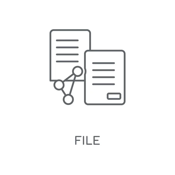Ícone Linear Arquivo Projeto Símbolo Curso Conceito Arquivo Elementos Gráficos — Vetor de Stock