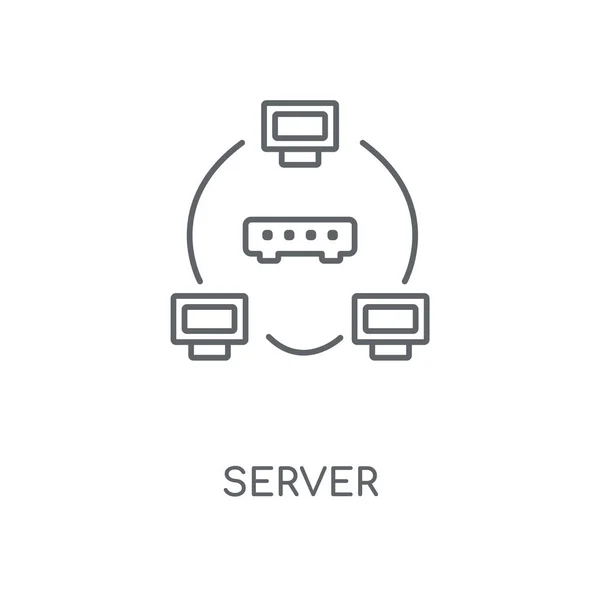 Server Lineares Symbol Server Konzept Strich Symbol Design Dünne Grafische — Stockvektor