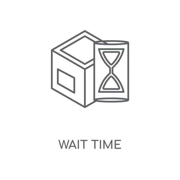 Линейная Иконка Времени Ожидания Концептуальный Дизайн Символа Времени Ожидания Тонкие — стоковый вектор