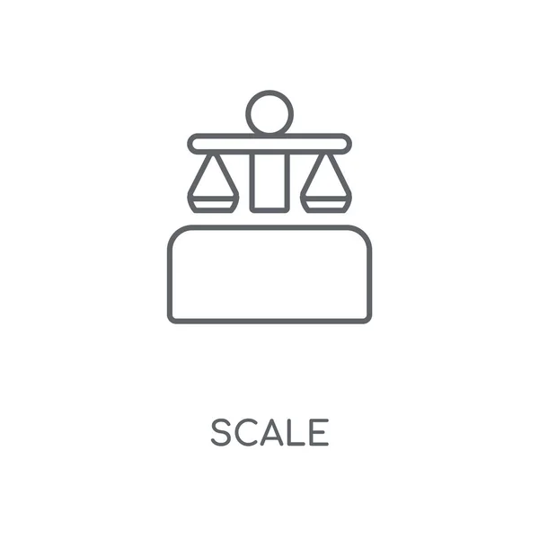 Линейный Значок Масштаба Дизайн Символа Концепции Scale Тонкие Графические Элементы — стоковый вектор