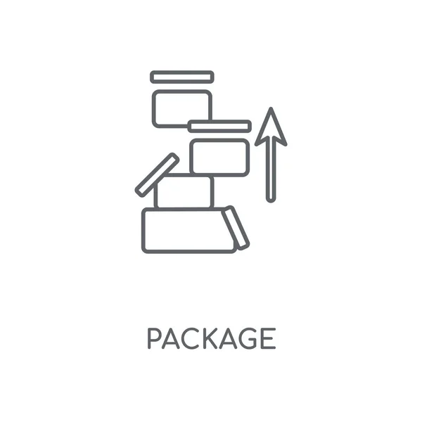 Paket Doğrusal Simgesi Paket Kavramı Kontur Sembol Tasarımı Nce Grafik — Stok Vektör
