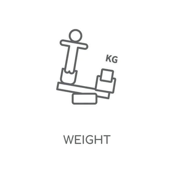 Icône Linéaire Poids Concept Poids Conception Symbole Course Illustration Vectorielle — Image vectorielle