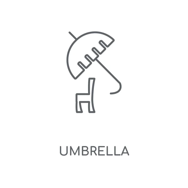 Icono Lineal Paraguas Paraguas Concepto Trazo Símbolo Diseño Elementos Gráficos — Archivo Imágenes Vectoriales