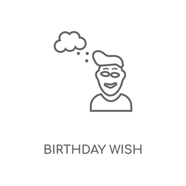 Birthday Wish linear icon. Birthday Wish concept stroke symbol design. Thin graphic elements vector illustration, outline pattern on a white background, eps 10.