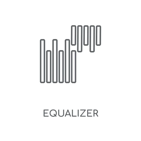 Equalizer Lineaire Pictogram Equalizer Beroerte Symbool Conceptontwerp Dunne Grafische Elementen — Stockvector