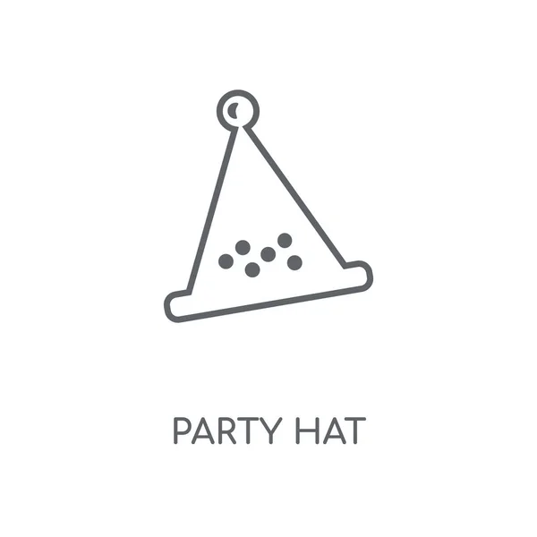 Ikona Liniowej Party Hat Wieczór Panieński Kapelusz Koncepcja Symbol Obrysu — Wektor stockowy