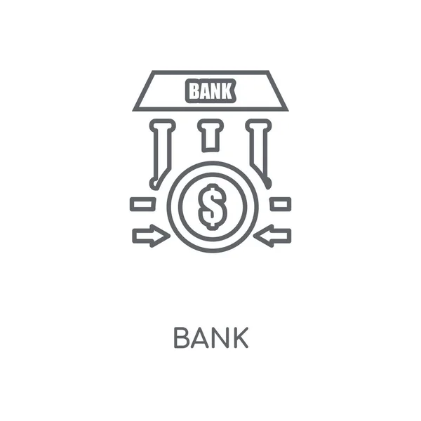 Ícone Linear Banco Projeto Símbolo Curso Conceito Banco Elementos Gráficos — Vetor de Stock