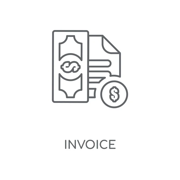 Invoice Linear Icon Invoice Concept Stroke Symbol Design Thin Graphic — Stock Vector