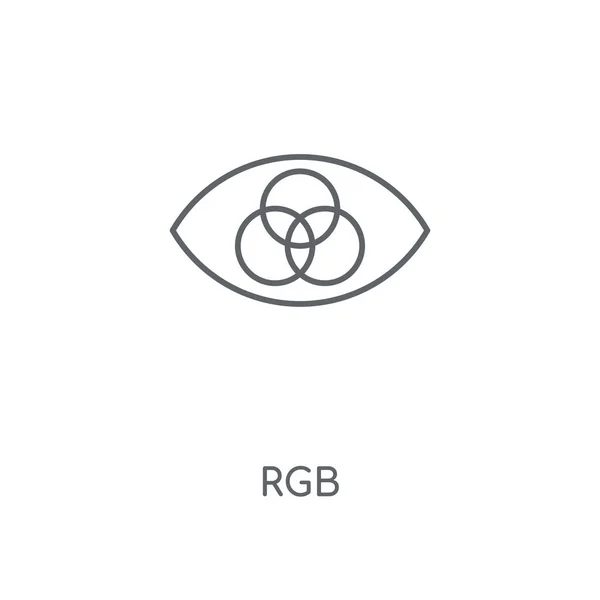 Rgb Lineares Symbol Rgb Concept Strich Symbol Design Dünne Grafische — Stockvektor