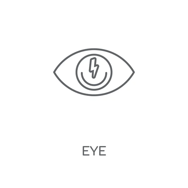Kırmızı Göz Doğrusal Simgesi Kırmızı Göz Kavramı Kontur Sembolü Tasarım — Stok Vektör
