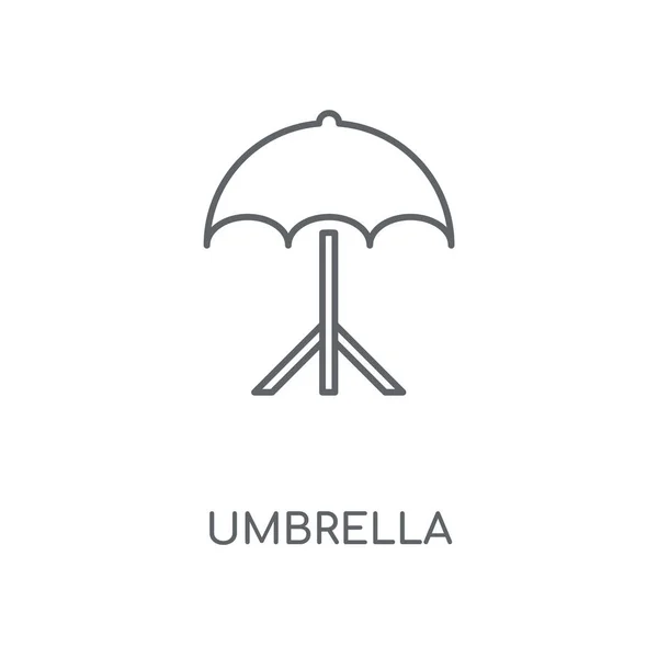 Icono Lineal Paraguas Paraguas Concepto Trazo Símbolo Diseño Elementos Gráficos — Vector de stock
