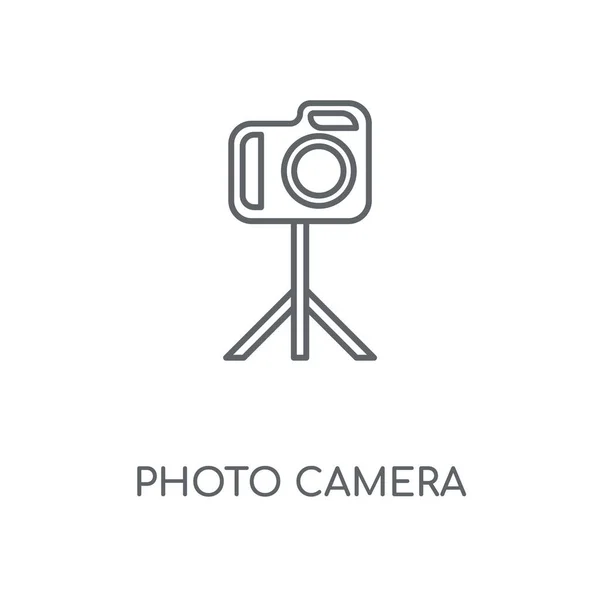 Camera Lineaire Fotopictogram Foto Camera Lijn Symbool Conceptontwerp Dunne Grafische — Stockvector