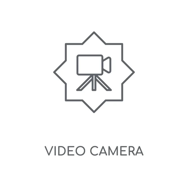 Videokamera Lineares Symbol Videokamera Konzept Strich Symbol Design Dünne Grafische — Stockvektor