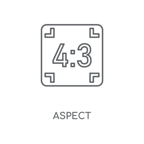 Aspect Icône Linéaire Aspect Concept Course Symbole Conception Illustration Vectorielle — Image vectorielle