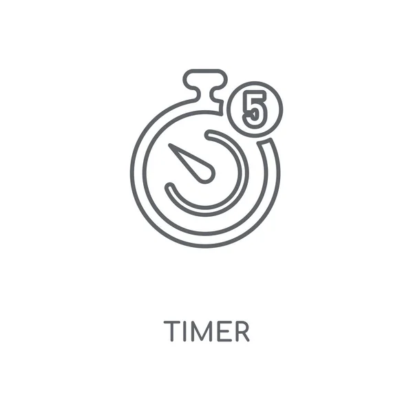 Timer Lineares Symbol Timer Konzept Strich Symbol Design Dünne Grafische — Stockvektor