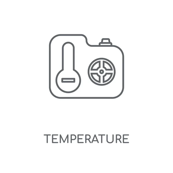 Temperatur Linjär Ikonen Temperatur Konceptdesign Stroke Symbol Tunn Grafiska Element — Stock vektor