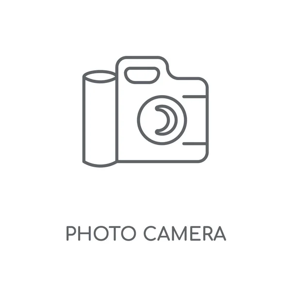 Camera Lineaire Fotopictogram Foto Camera Lijn Symbool Conceptontwerp Dunne Grafische — Stockvector