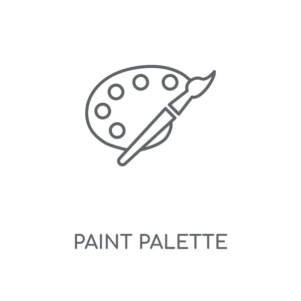 Pintura Ícone Paleta Linear Desenho Símbolo Curso Conceito Paleta Pintura — Vetor de Stock