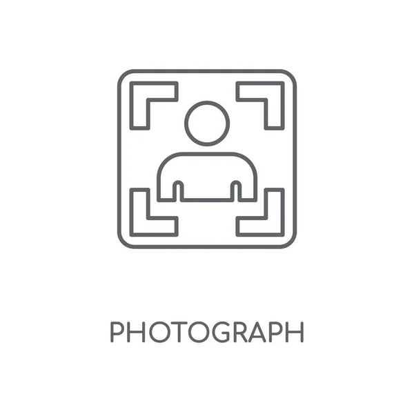 Фотографія Лінійної Піктограми Дизайн Символів Інсульту Концепції Фотографії Тонкі Графічні — стоковий вектор