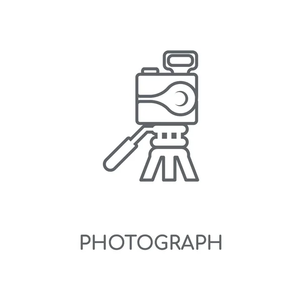 Foto Lineaire Pictogram Foto Conceptontwerp Beroerte Symbool Dunne Grafische Elementen — Stockvector