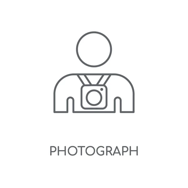 Foto Lineaire Pictogram Foto Conceptontwerp Beroerte Symbool Dunne Grafische Elementen — Stockvector