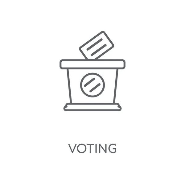 Szavazás Lineáris Ikonra Szavazás Koncepcióterv Stroke Szimbólum Vékony Grafikai Elemek — Stock Vector