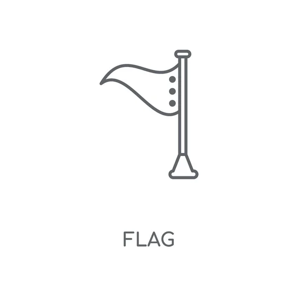 Icono Lineal Bandera Diseño Símbolo Trazo Concepto Bandera Elementos Gráficos — Archivo Imágenes Vectoriales