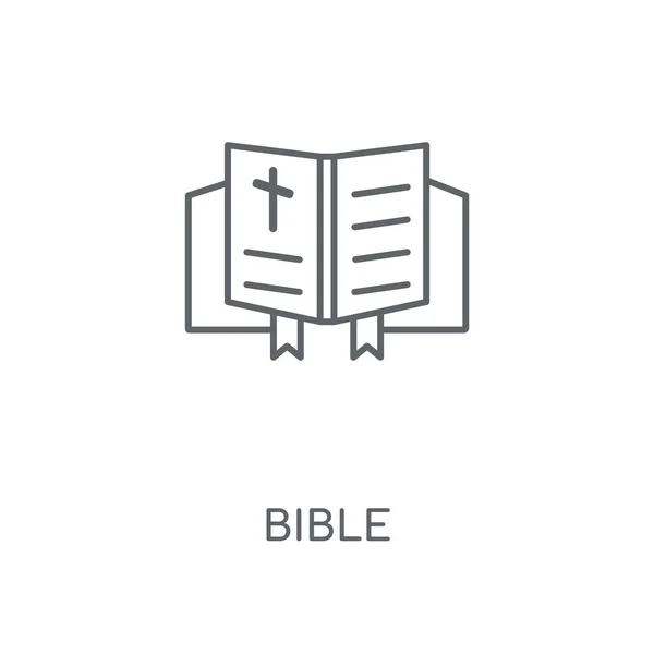 Icono Lineal Biblia Concepto Bíblico Diseño Del Símbolo Del Trazo — Archivo Imágenes Vectoriales