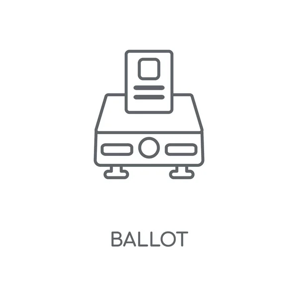 Icono Lineal Votación Concepto Papeleta Diseño Símbolo Carrera Elementos Gráficos — Vector de stock