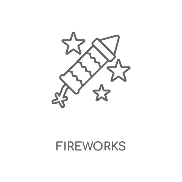 Lineární Ikona Fireworks Aplikace Fireworks Koncept Tahu Symbol Design Tenké — Stockový vektor