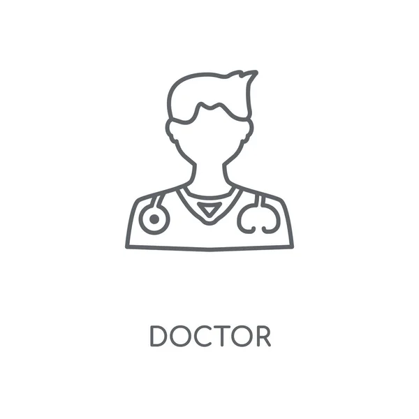 Ícone Linear Doutor Design Símbolo Curso Conceito Médico Elementos Gráficos —  Vetores de Stock