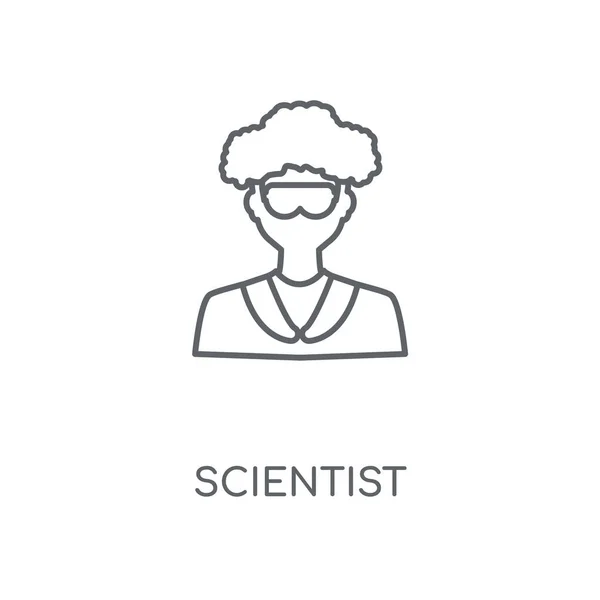 Scientist Linear Icon Scientist Concept Stroke Symbol Design Thin Graphic — Stock Vector
