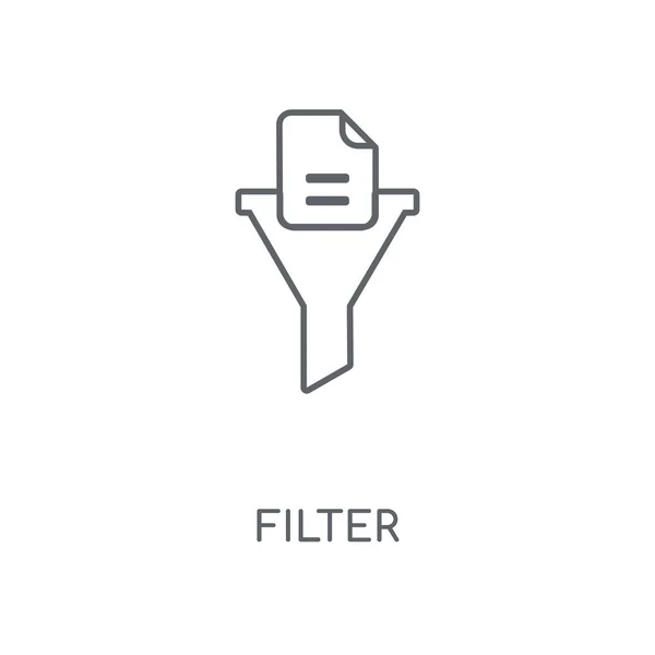 Filter Lineares Symbol Filterkonzept Strich Symbol Design Dünne Grafische Elemente — Stockvektor