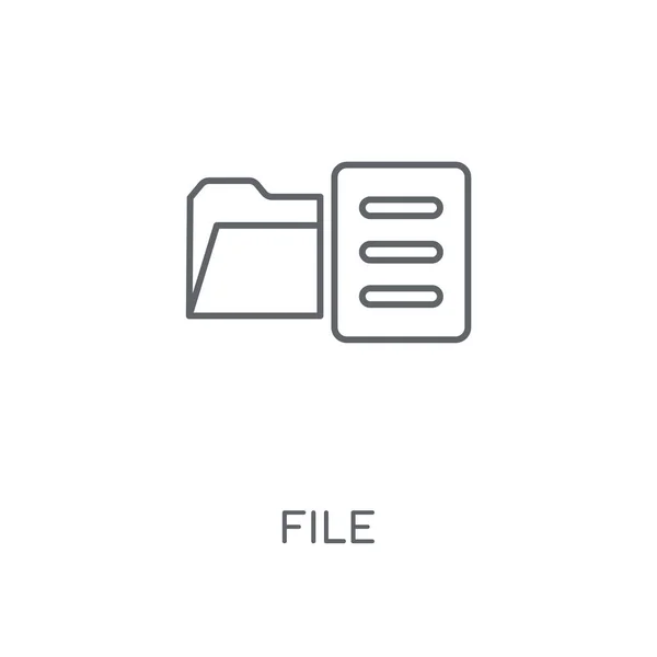 Ícone Linear Arquivo Projeto Símbolo Curso Conceito Arquivo Elementos Gráficos —  Vetores de Stock