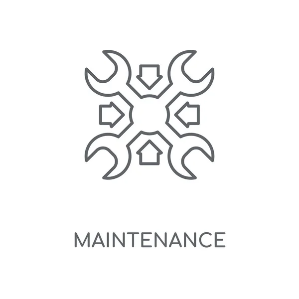 Icône Linéaire Maintenance Concept Maintenance Conception Symbole Course Illustration Vectorielle — Image vectorielle