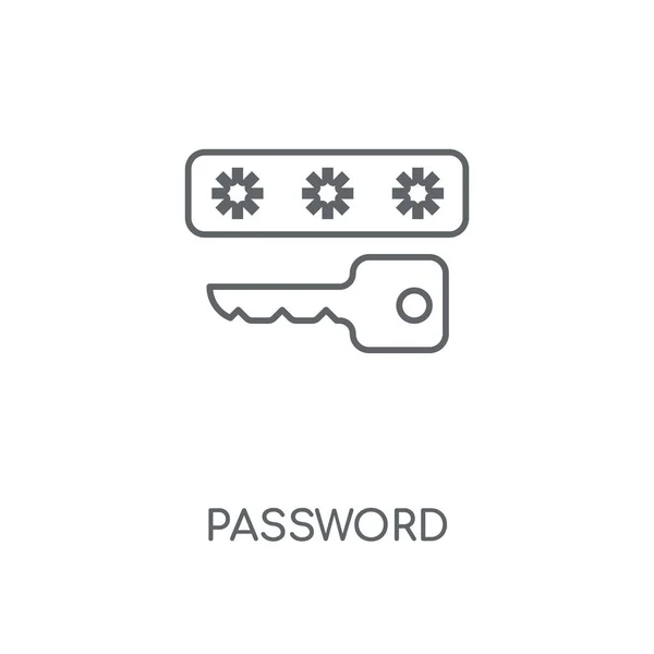 Линейный Значок Пароля Дизайн Символов Пароля Тонкие Графические Элементы Векторная — стоковый вектор