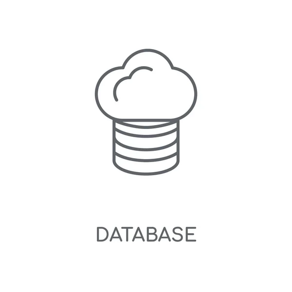 Datenbank Lineares Symbol Datenbankkonzept Stroke Symbol Design Dünne Grafische Elemente — Stockvektor