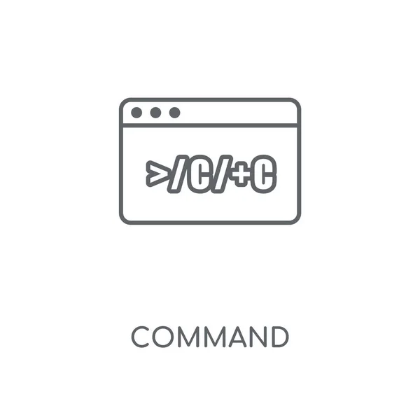Ícone Linear Comando Design Símbolo Curso Conceito Comando Elementos Gráficos — Vetor de Stock