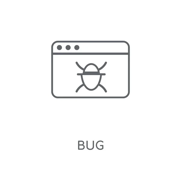 Bug Linear Icon Bug Concept Stroke Symbol Design Thin Graphic — Stock Vector